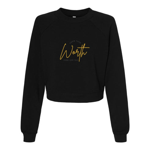 KNON YOUR WORTH THEN ADD TAXI Bella canvas hoodie 7505